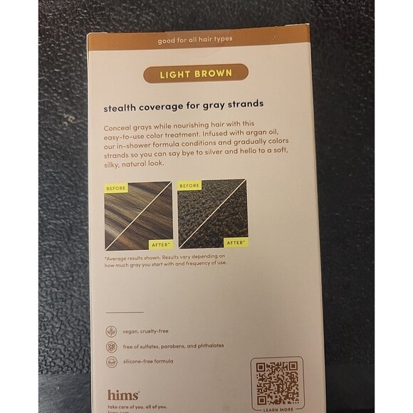 3 HIMS Under Cover Hair Color Dye & Conditioner Light Brown Color Blends Grays - Picture 4 of 5